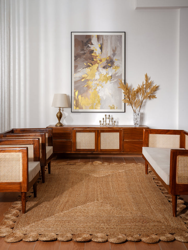 TerraLoop Hand Woven Jute Oriental Rug