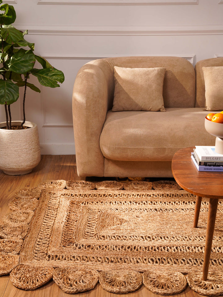 RustiqueAura Hand Woven Jute Oriental Rug