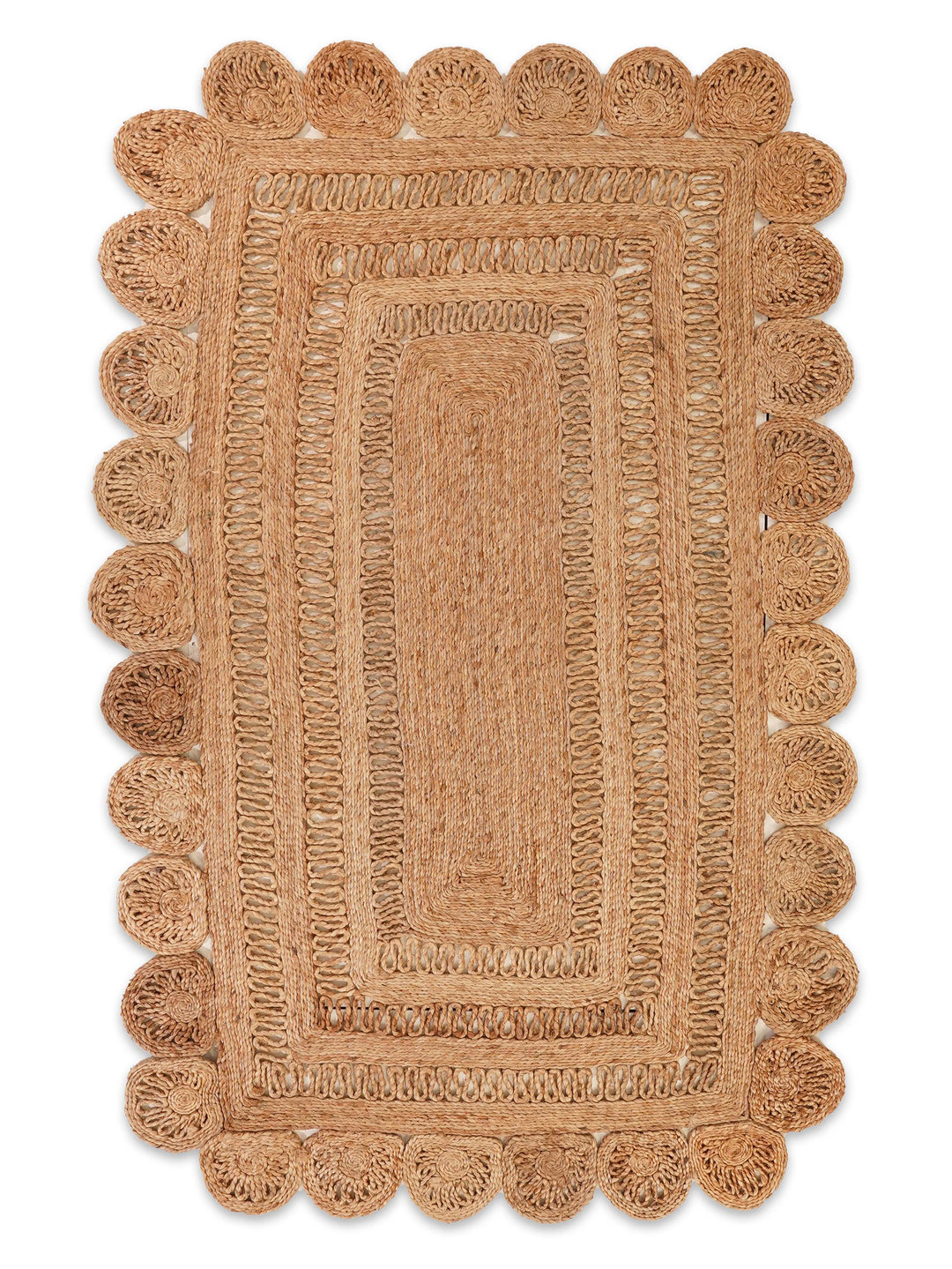 RustiqueAura Hand Woven Jute Oriental Rug