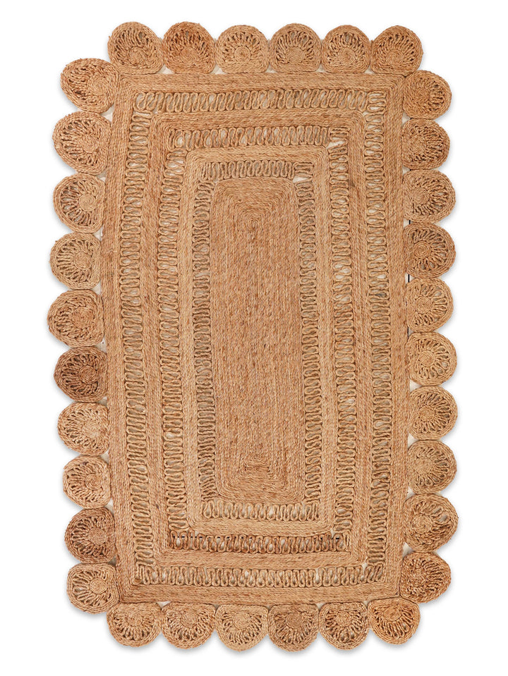 RustiqueAura Hand Woven Jute Oriental Rug