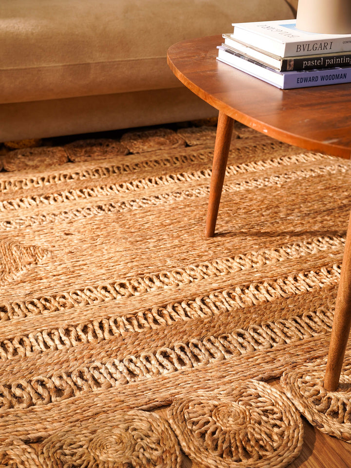 RustiqueAura Hand Woven Jute Oriental Rug