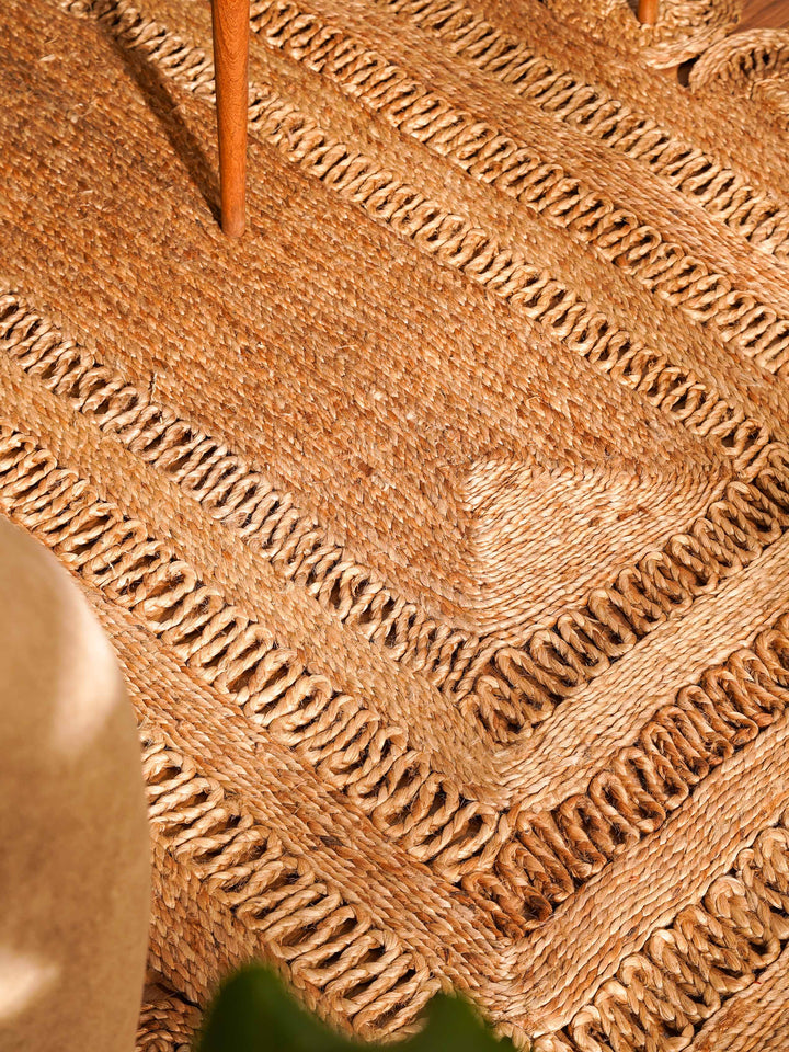 RustiqueAura Hand Woven Jute Oriental Rug