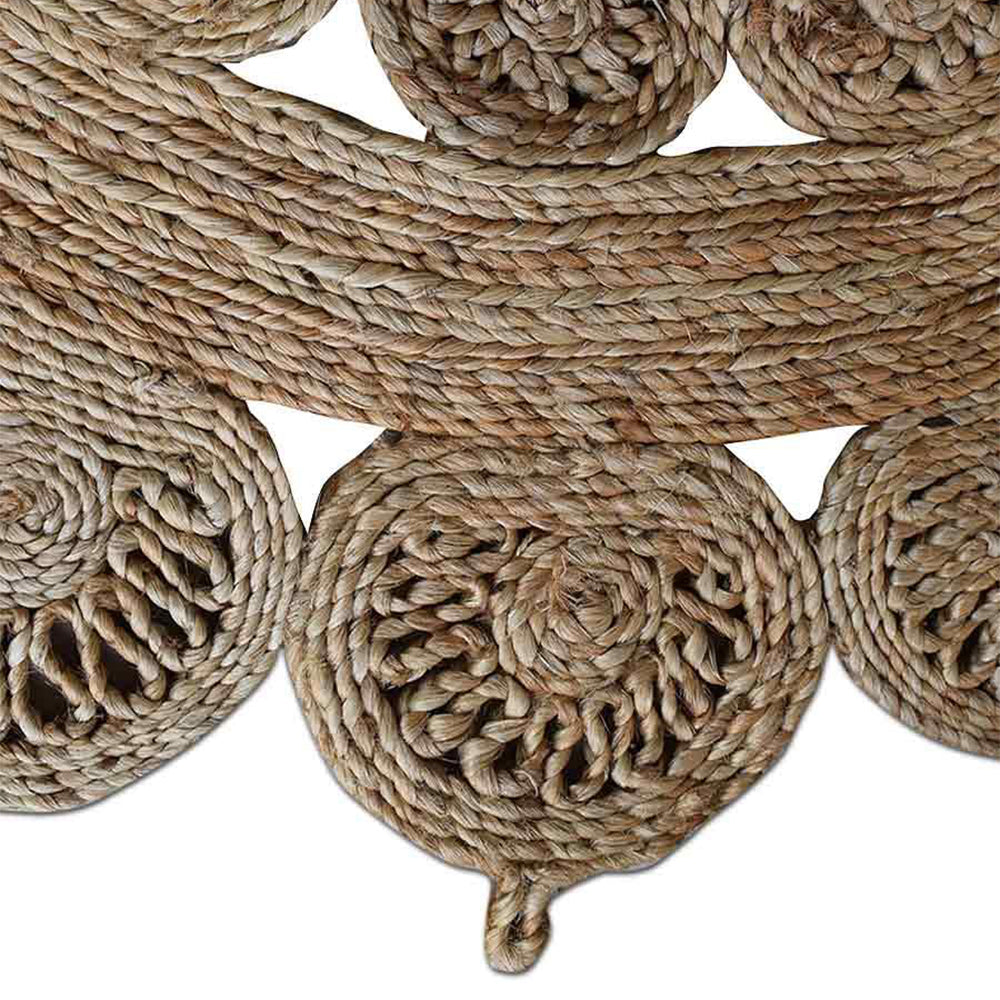 AureliaRound Hand Woven Jute Oriental Rug
