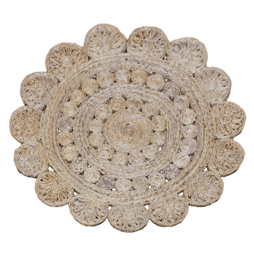 Sunara Hand Woven Jute Oriental Round Rug