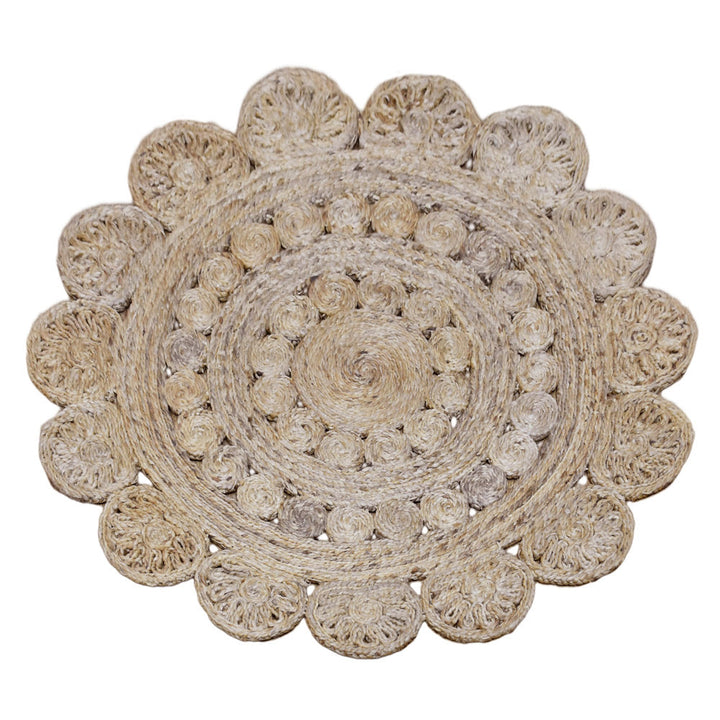 Sunara Hand Woven Jute Oriental Round Rug