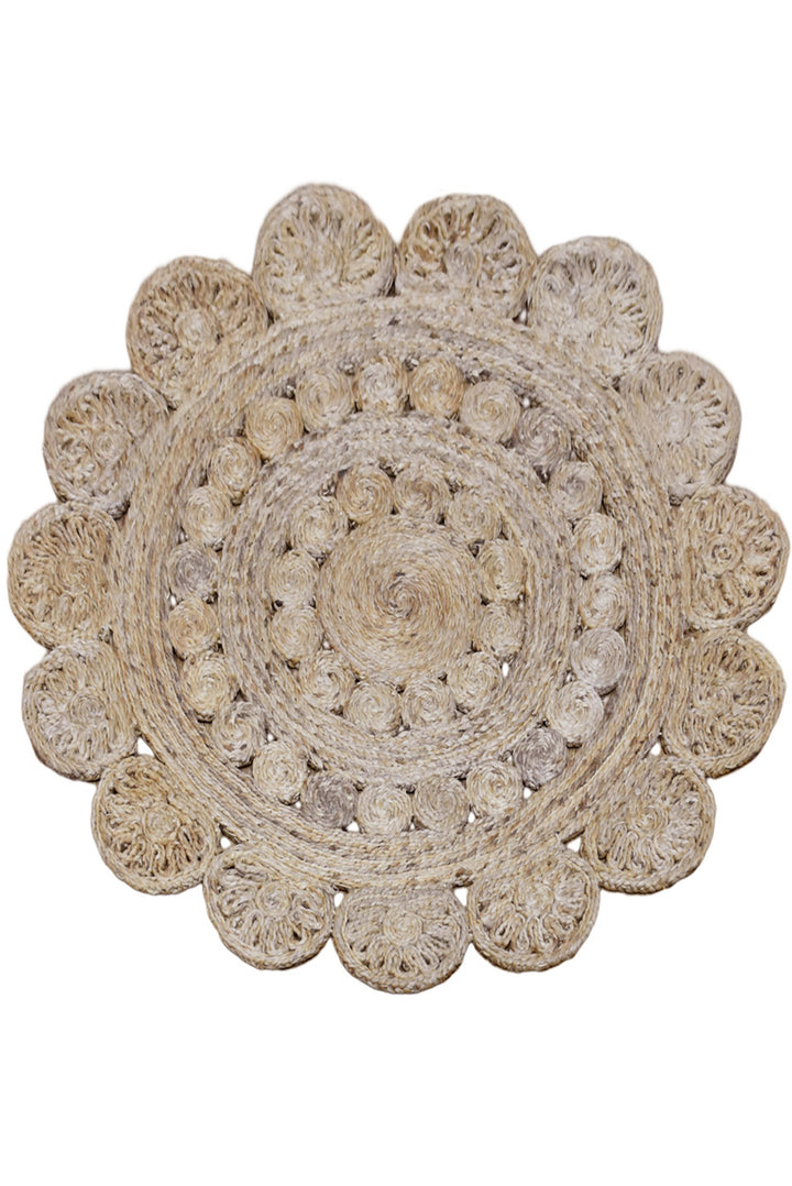 Sunara Hand Woven Jute Oriental Round Rug