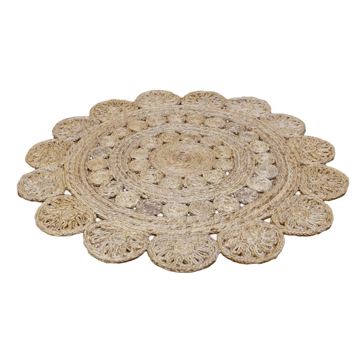 Sunara Hand Woven Jute Oriental Round Rug
