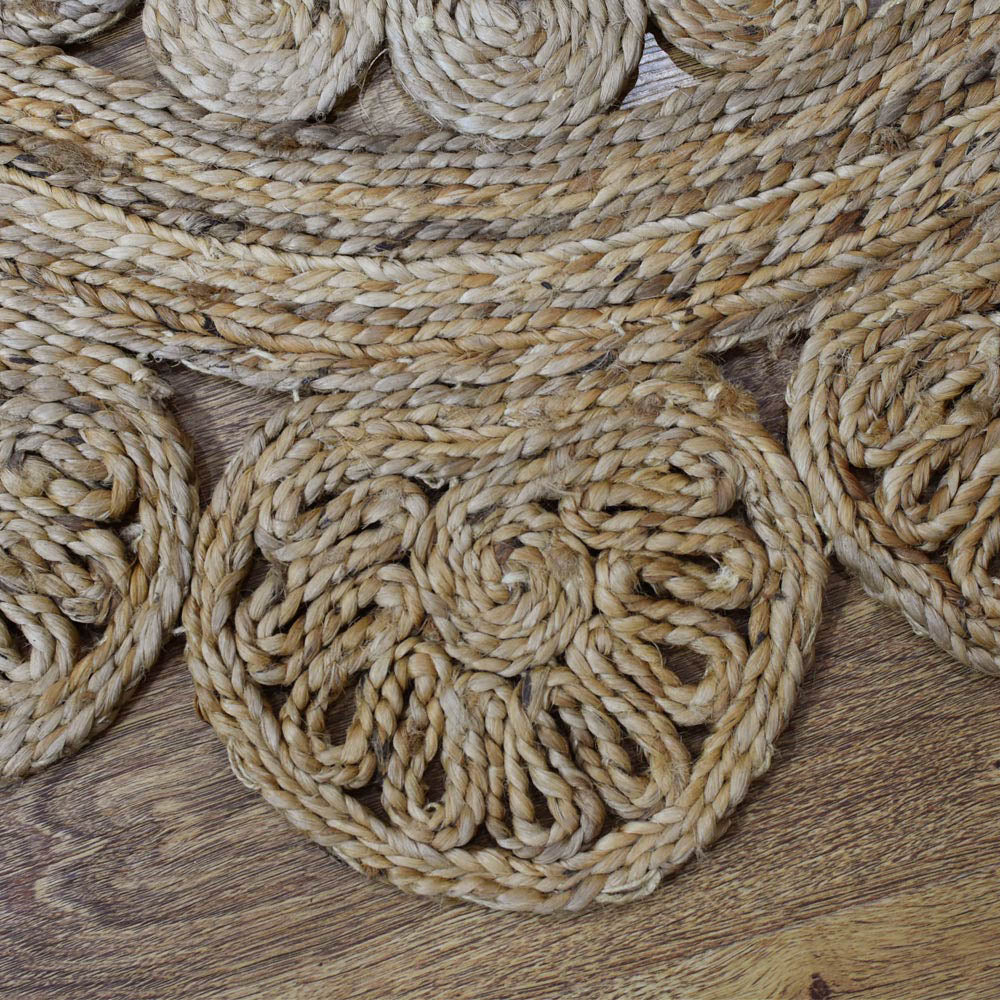 Sunara Hand Woven Jute Oriental Round Rug