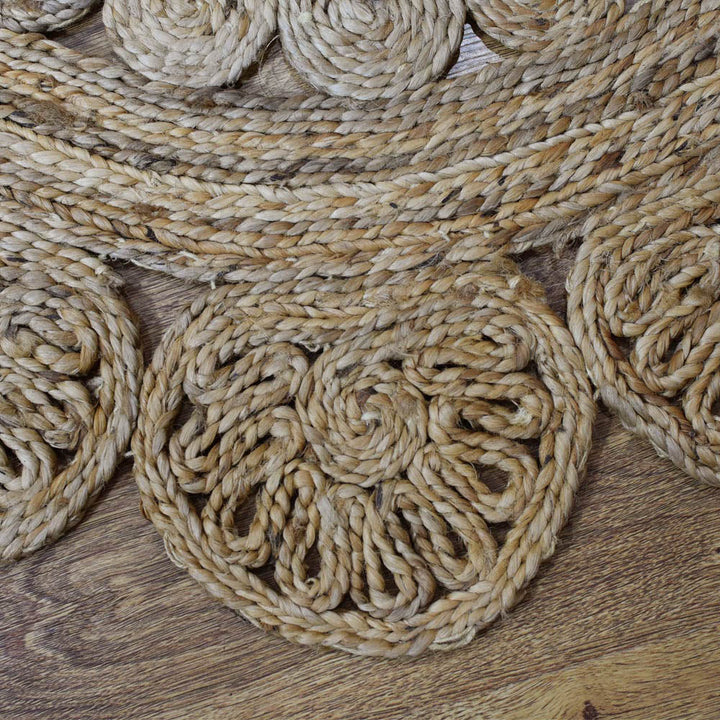 Sunara Hand Woven Jute Oriental Round Rug