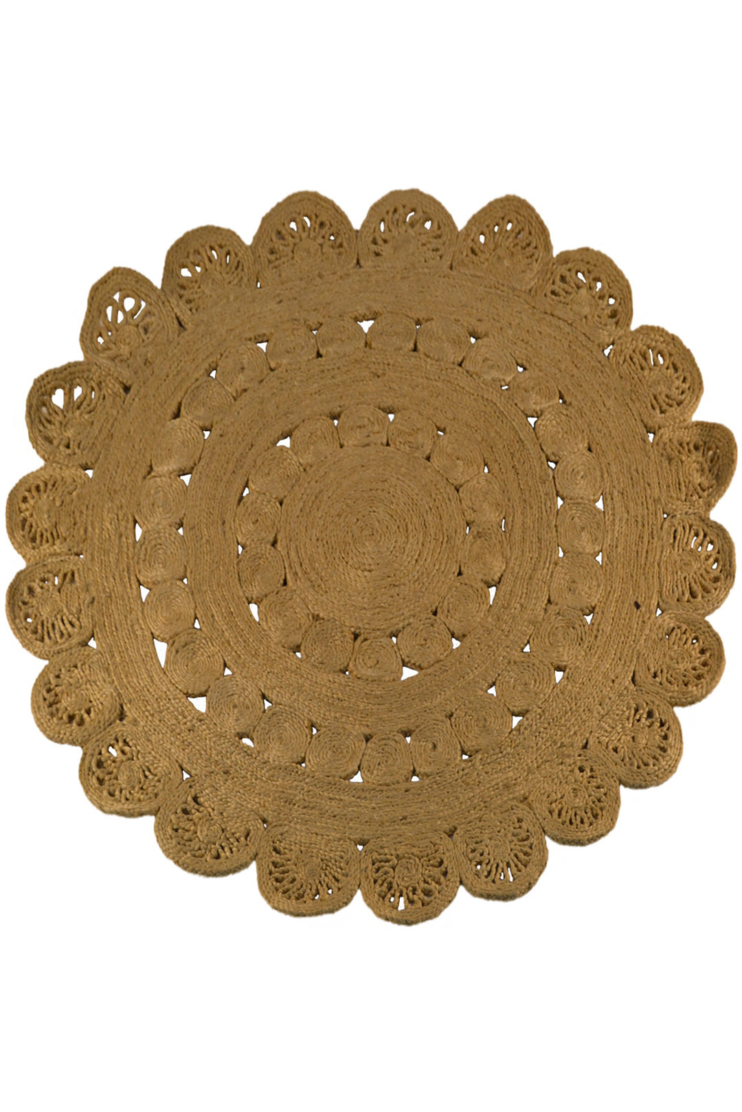 Sunara Hand Woven Jute Oriental Round Rug