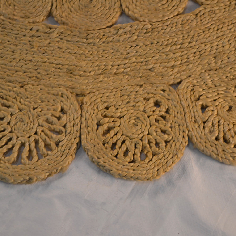 Sunara Hand Woven Jute Oriental Round Rug