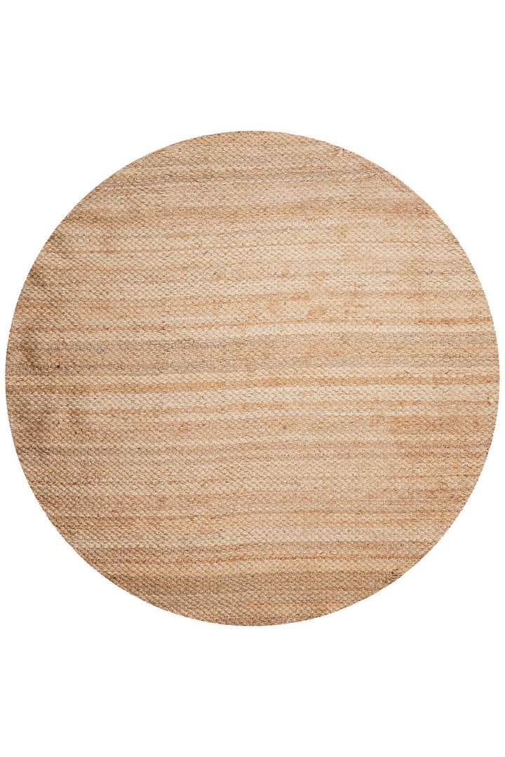 Camel Solid Hand-Woven Jute Rug