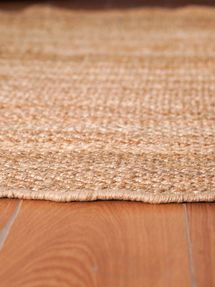 Camel Solid Hand-Woven Jute Rug