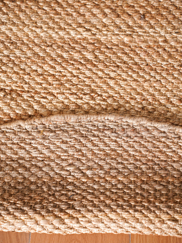 Camel Solid Hand-Woven Jute Rug