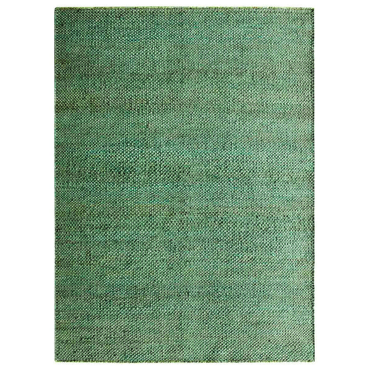 Green Solid Hand-Woven Jute Rug