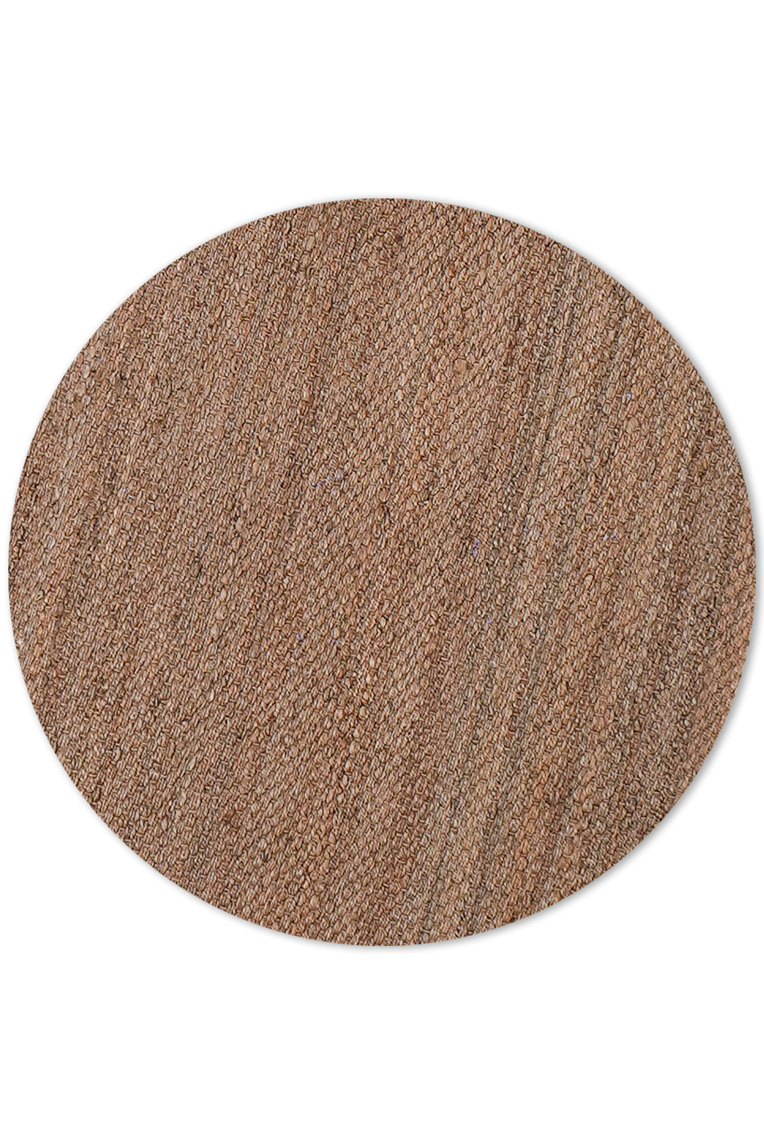 Light Brown Solid Hand-Woven Jute Rug