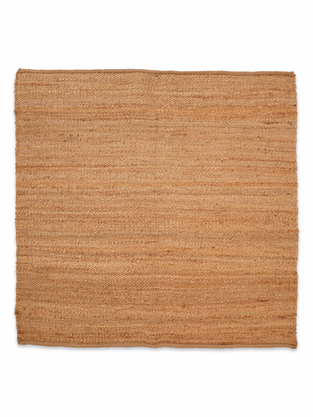 Light Brown Solid Hand-Woven Jute Rug