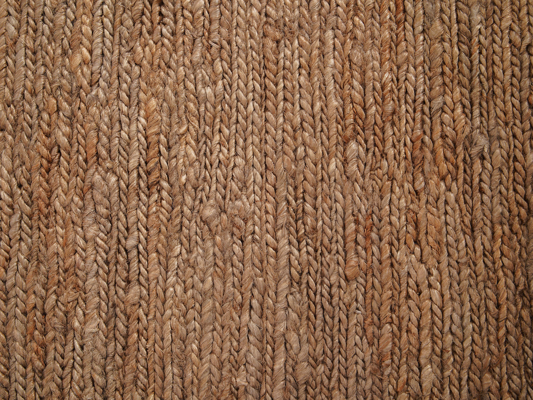 Light Brown Solid Hand-Knotted Sumak Jute Rug