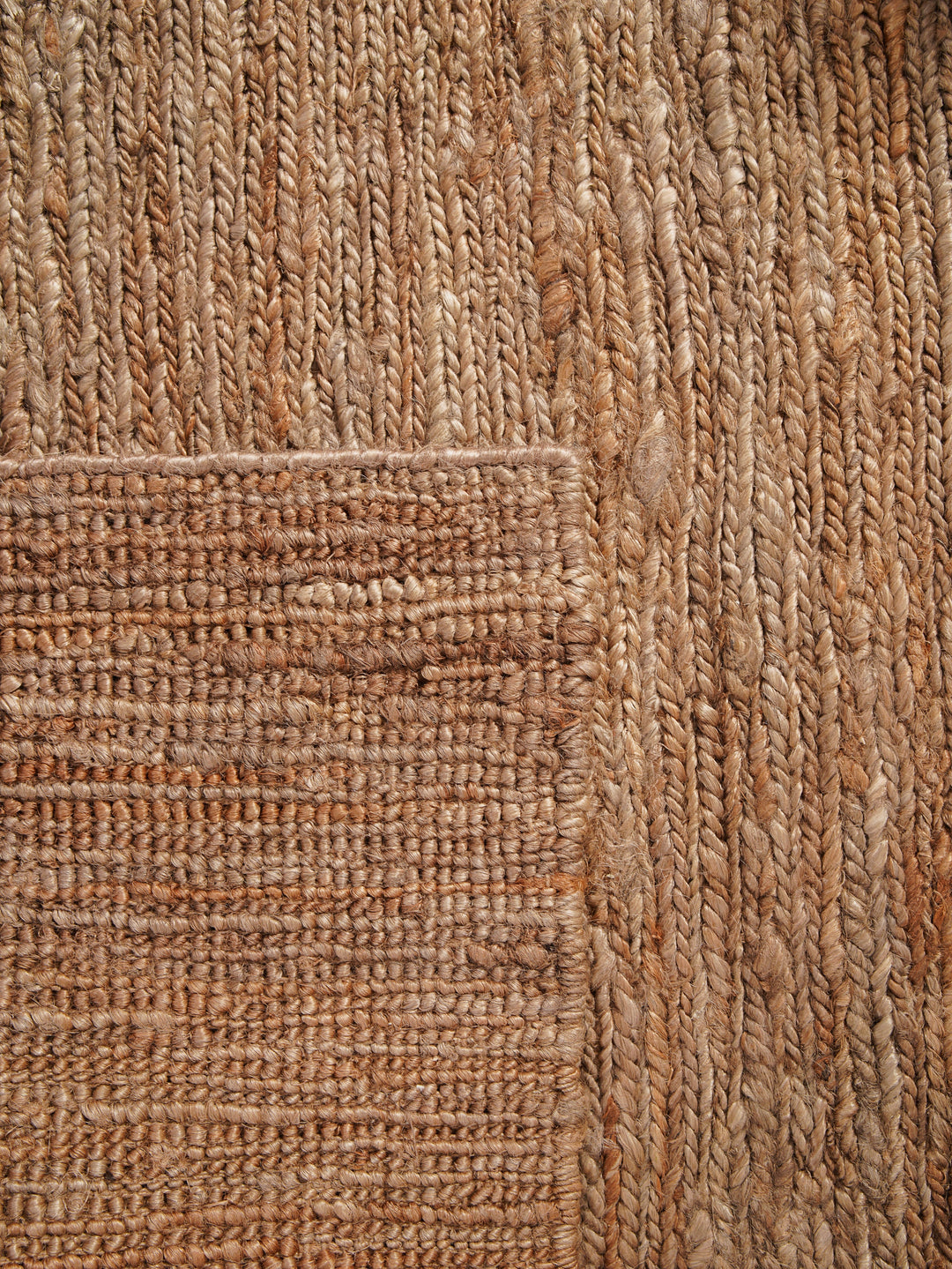 Light Brown Solid Hand-Knotted Sumak Jute Rug