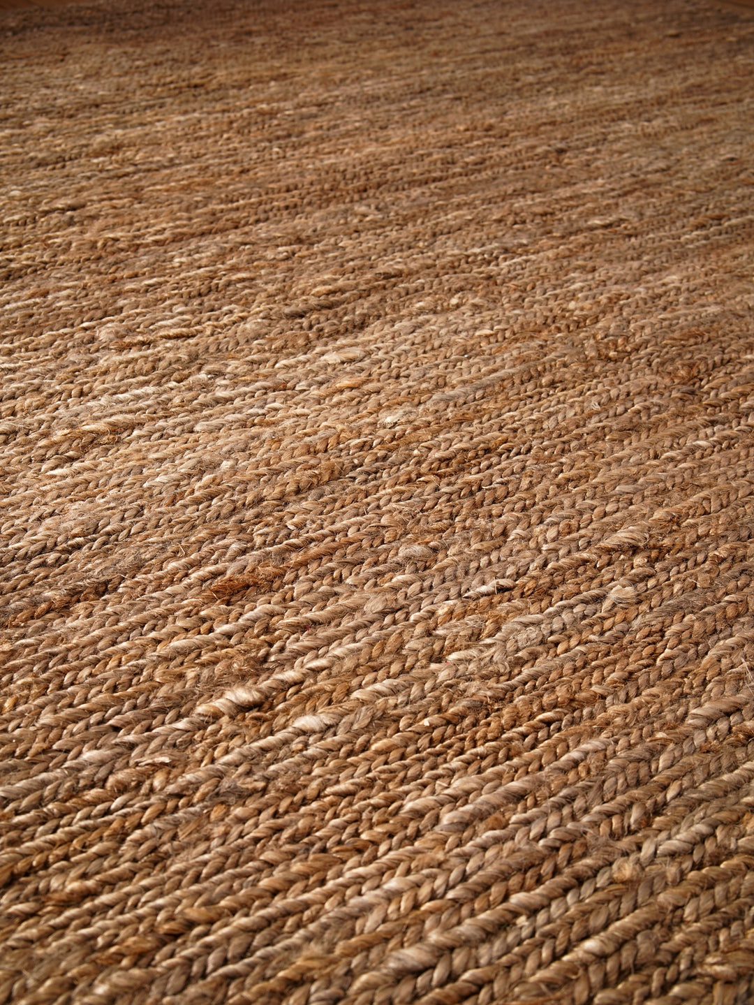 Light Brown Solid Hand-Knotted Sumak Jute Rug