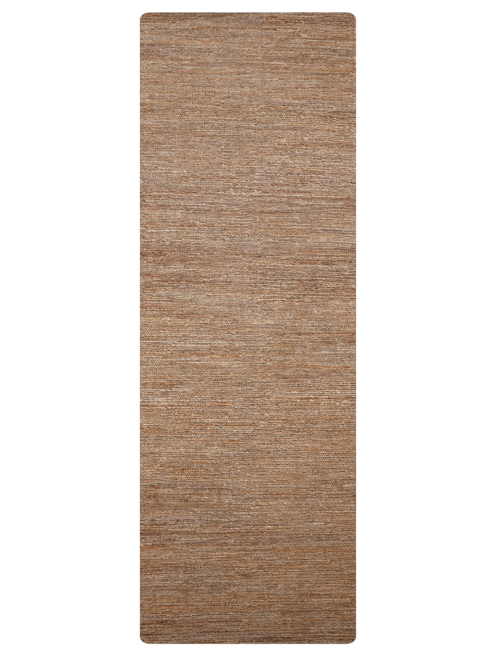 Light Brown Solid Hand-Knotted Sumak Jute Rug
