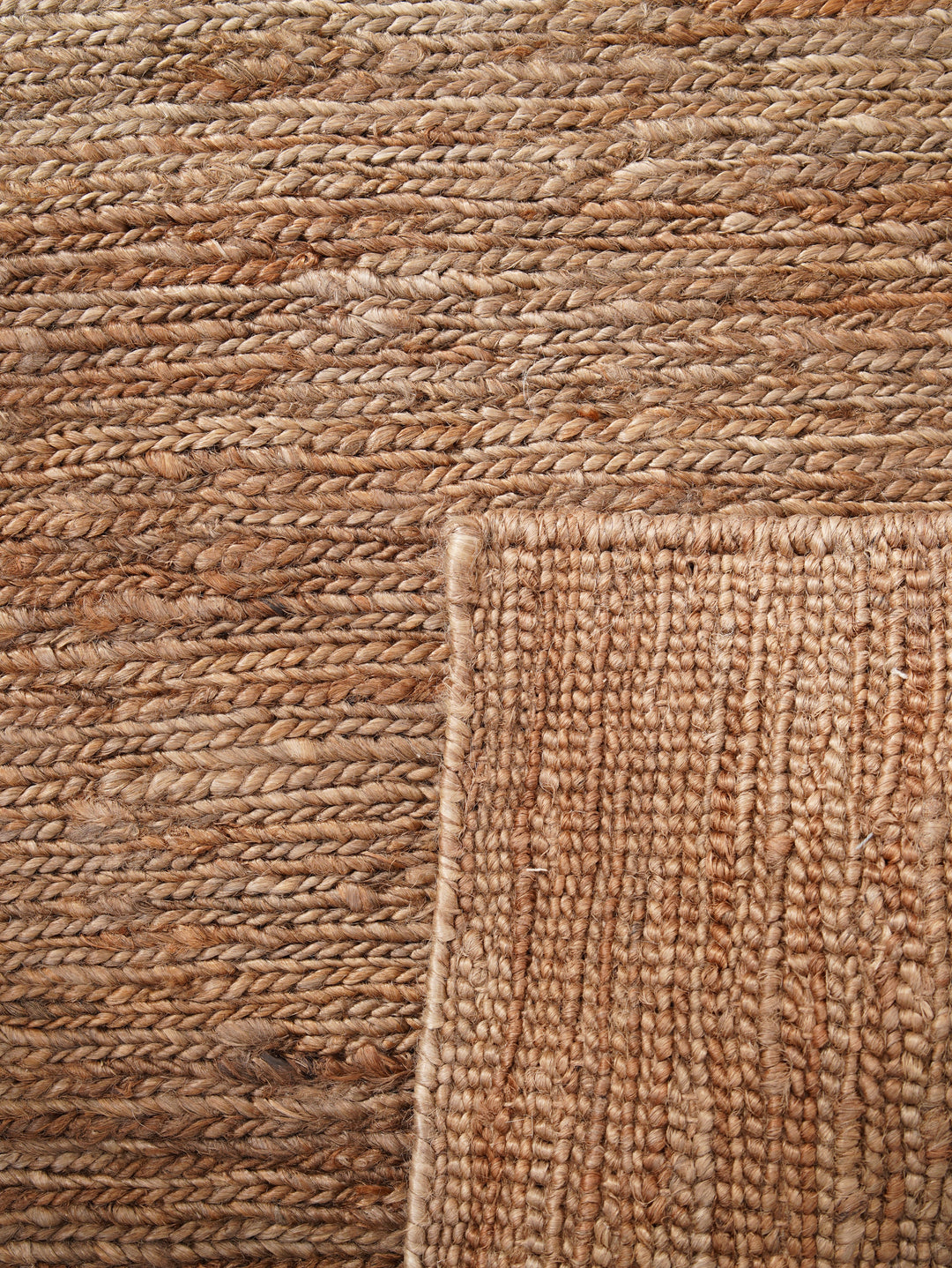 Light Brown Solid Hand-Knotted Sumak Jute Rug