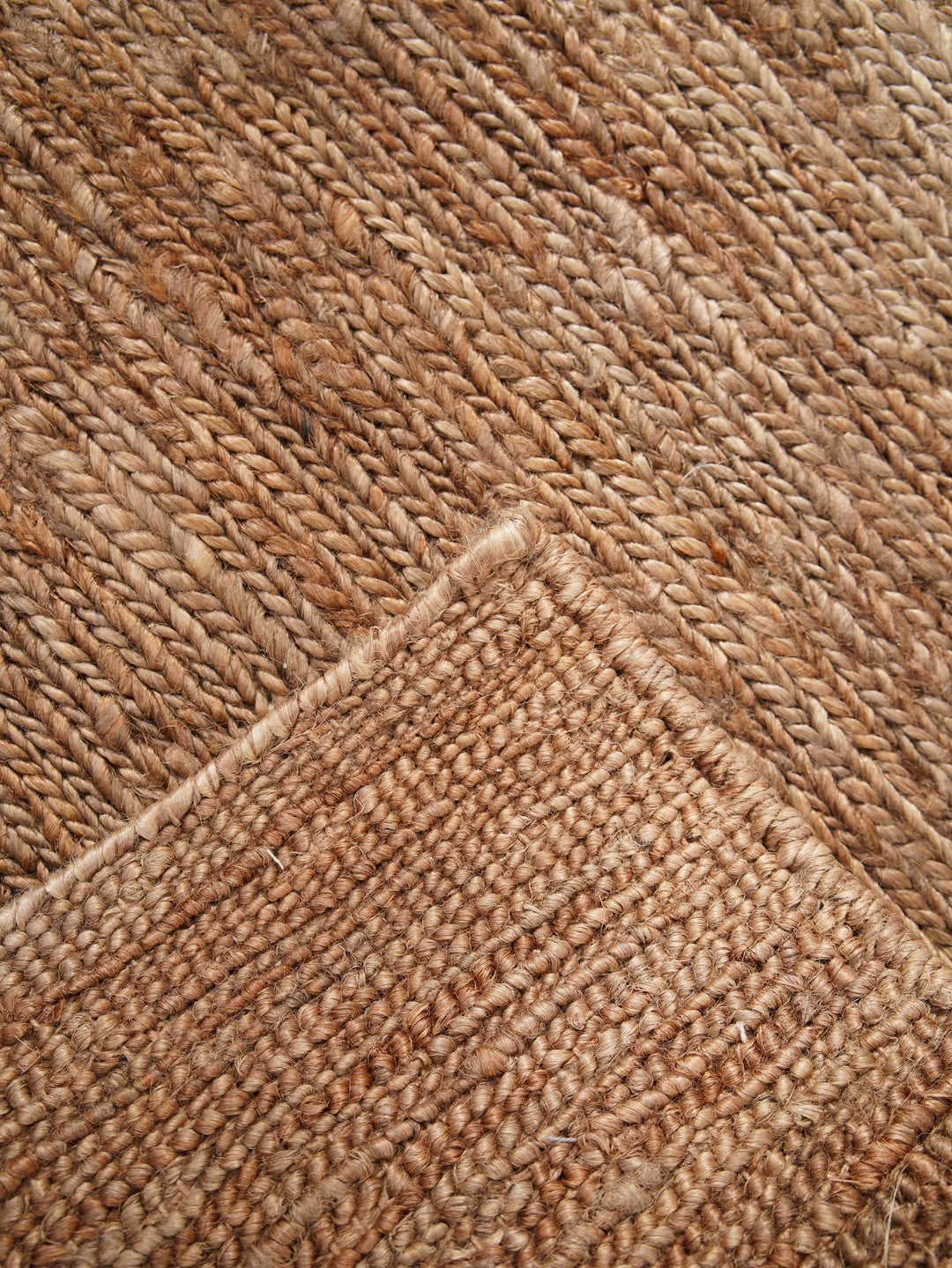 Light Brown Solid Hand-Knotted Sumak Jute Rug