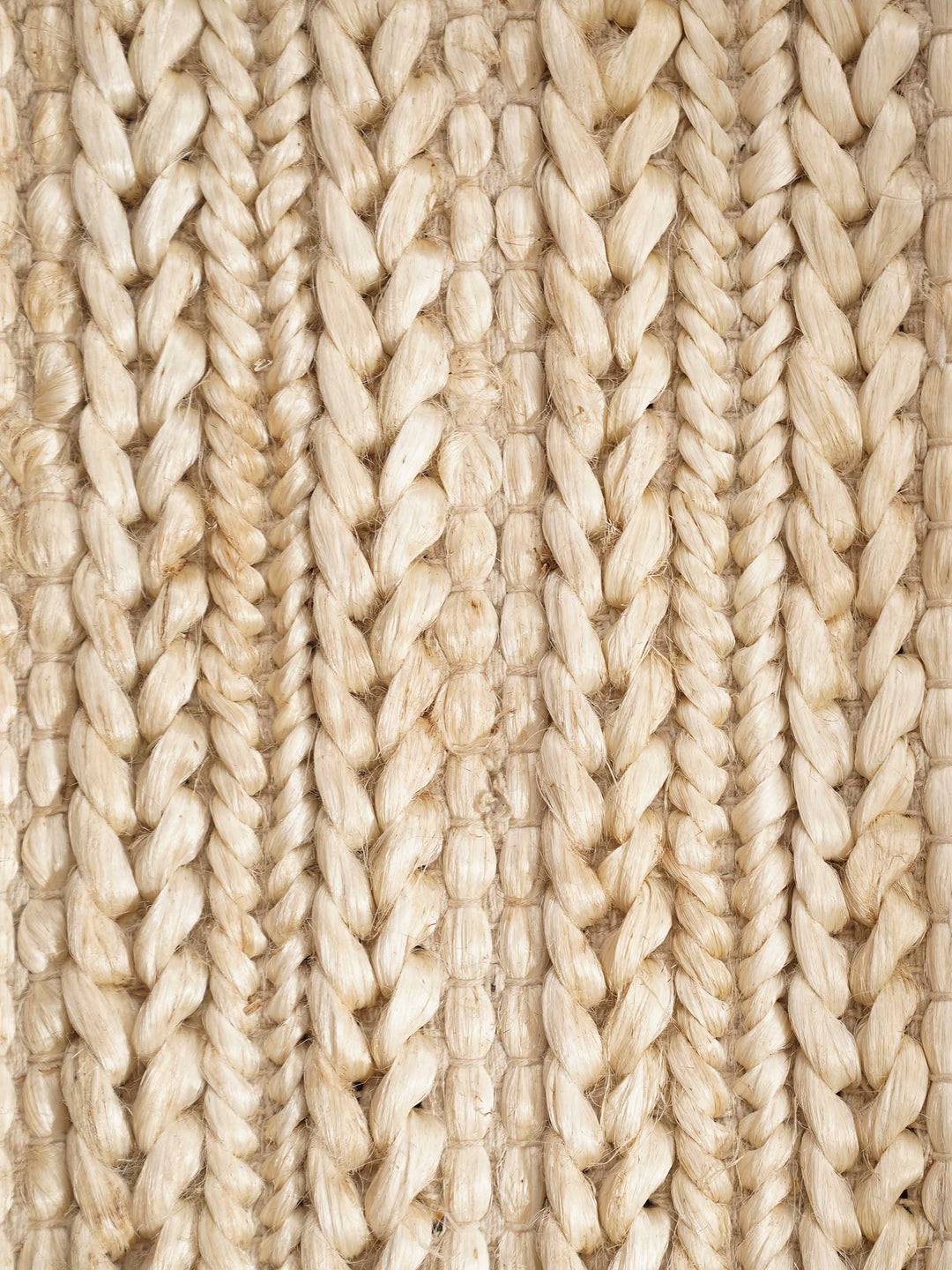 Ivory Contemporary Hand Knotted Sumak Jute Rug