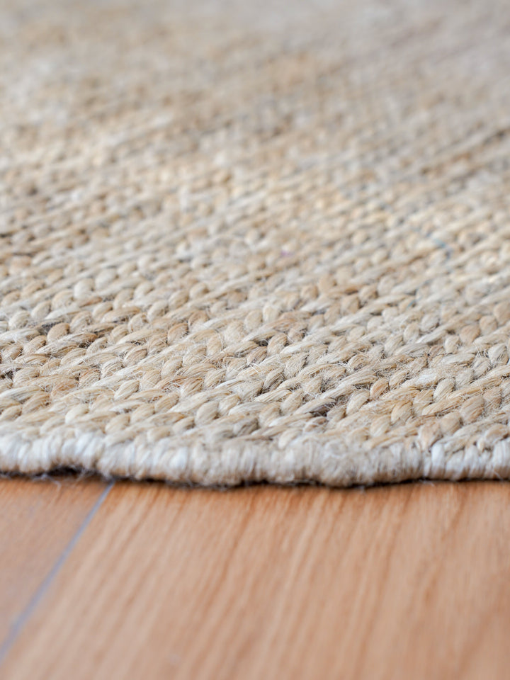 Camel Solid Hand Knotted Sumak Jute Rug