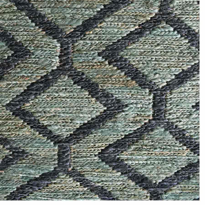 Geometric Hand Knotted Sumak Jute Rug