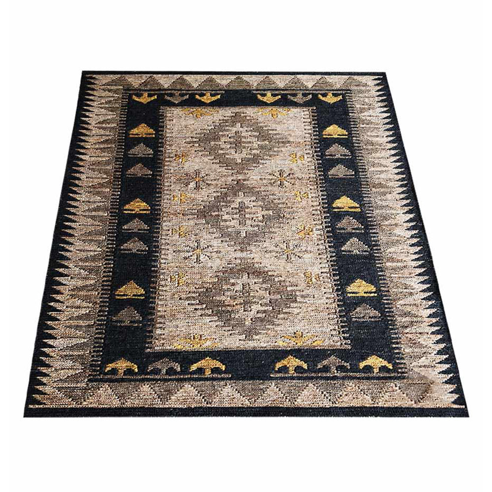 Multicolor Oriental Hand Knotted Sumak Jute Rug