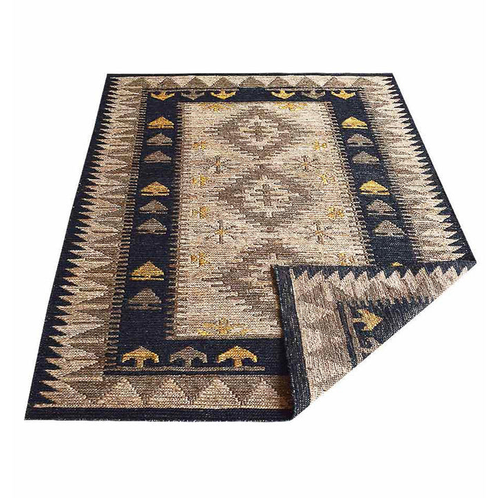 Multicolor Oriental Hand Knotted Sumak Jute Rug