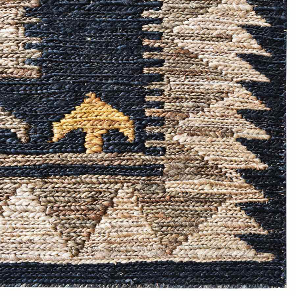 Multicolor Oriental Hand Knotted Sumak Jute Rug