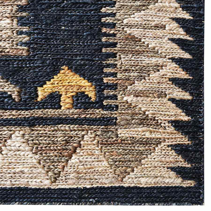 Multicolor Oriental Hand Knotted Sumak Jute Rug