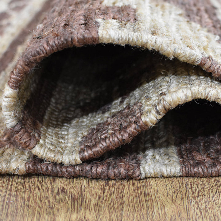Oriental Hand Knotted Sumak Jute Rug