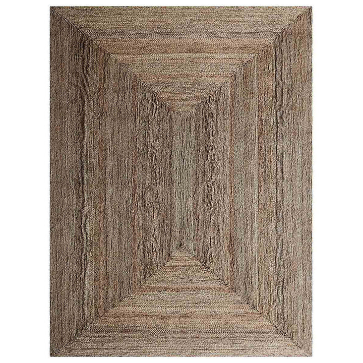 Beige Contemporary Hand Woven Jute Rug