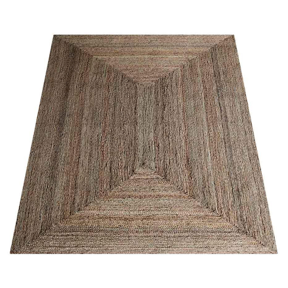Beige Contemporary Hand Woven Jute Rug