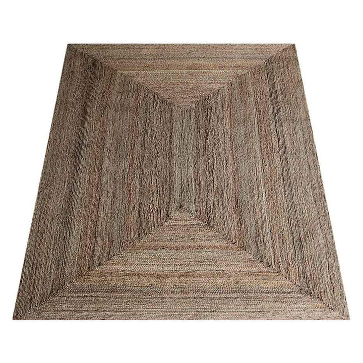 Beige Contemporary Hand Woven Jute Rug