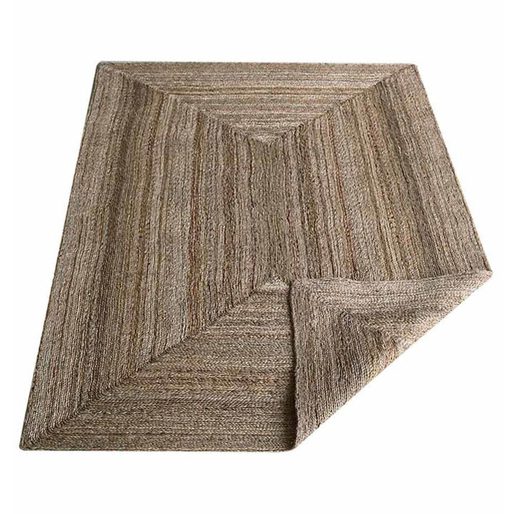 Beige Contemporary Hand Woven Jute Rug