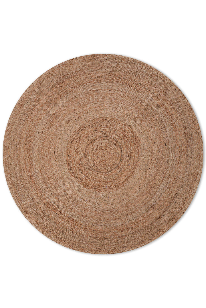 Beige Contemporary Hand Woven Jute Rug