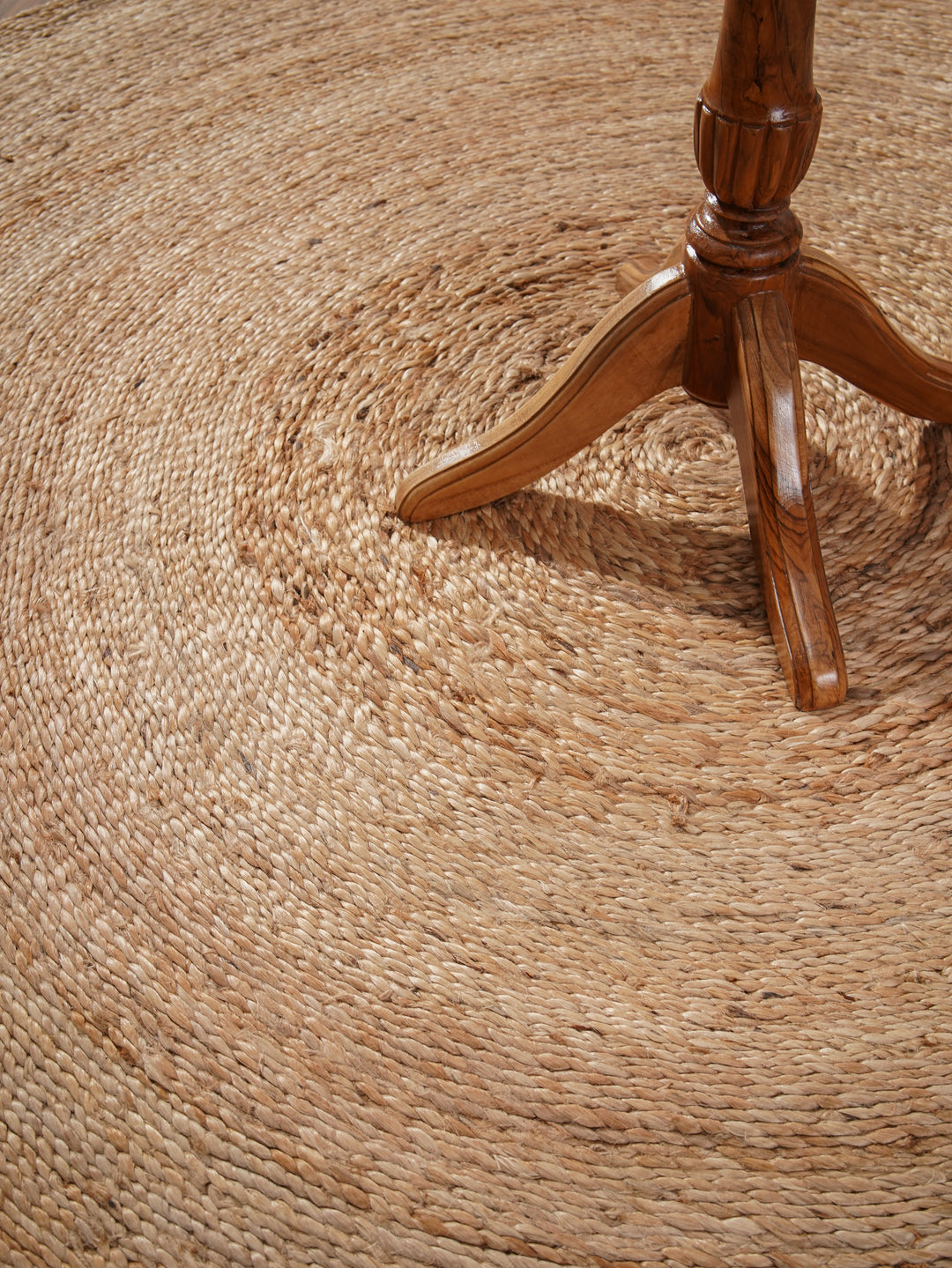 Beige Contemporary Hand Woven Jute Rug