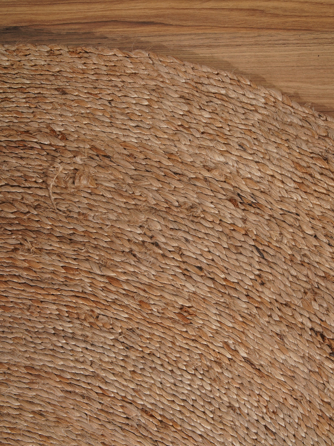 Beige Contemporary Hand Woven Jute Rug