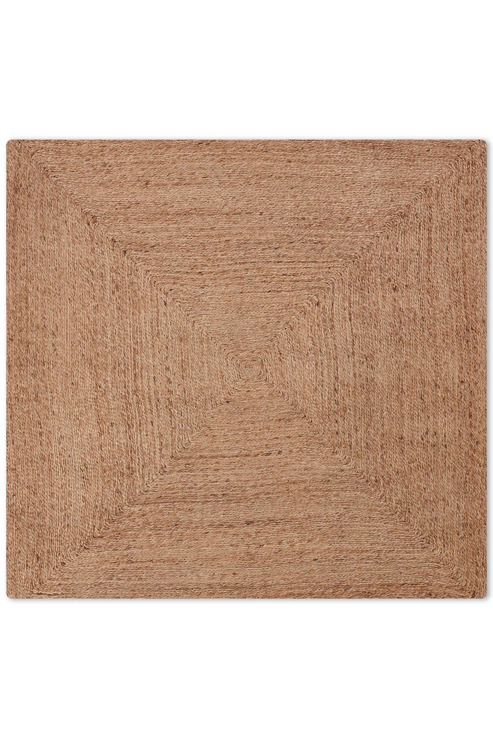 Beige Contemporary Hand Woven Jute Rug