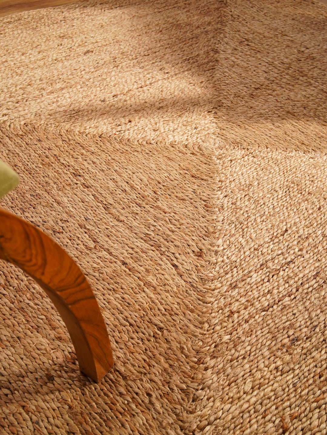 Beige Contemporary Hand Woven Jute Rug