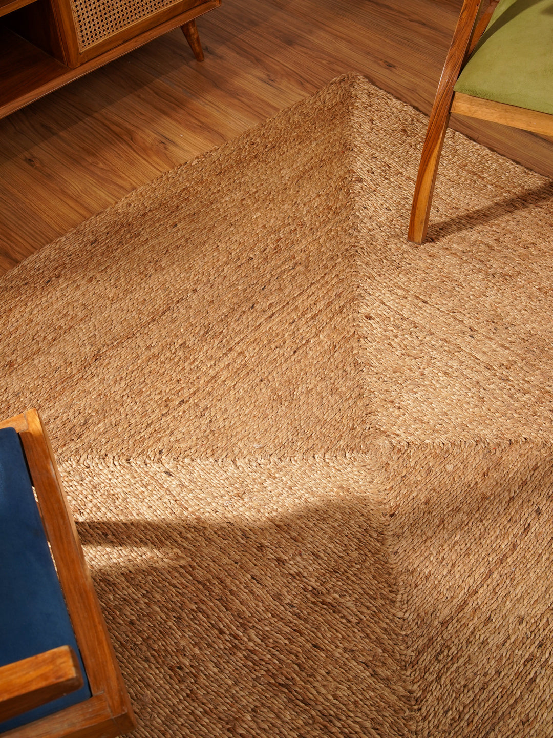 Beige Contemporary Hand Woven Jute Rug