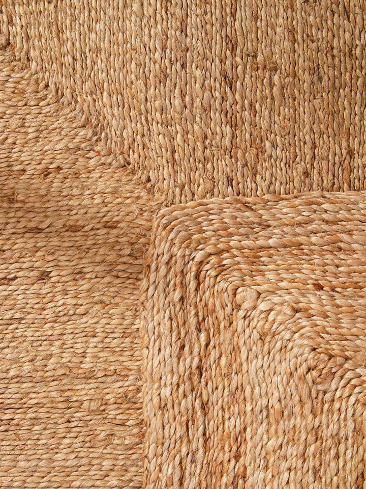 Beige Contemporary Hand Woven Jute Rug