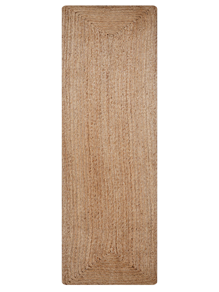 Beige Contemporary Hand Woven Jute Rug