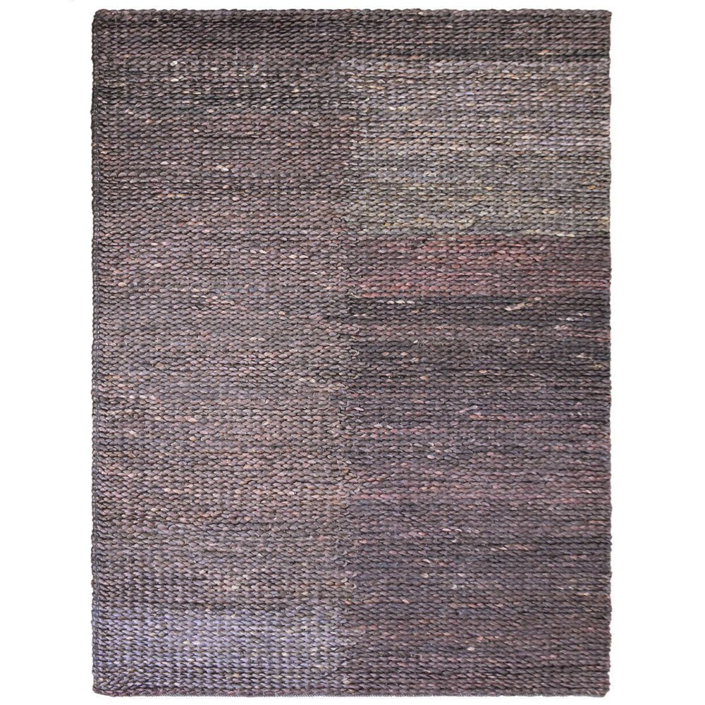 Brownish Charcoal Solid Hand Woven Jute Rug