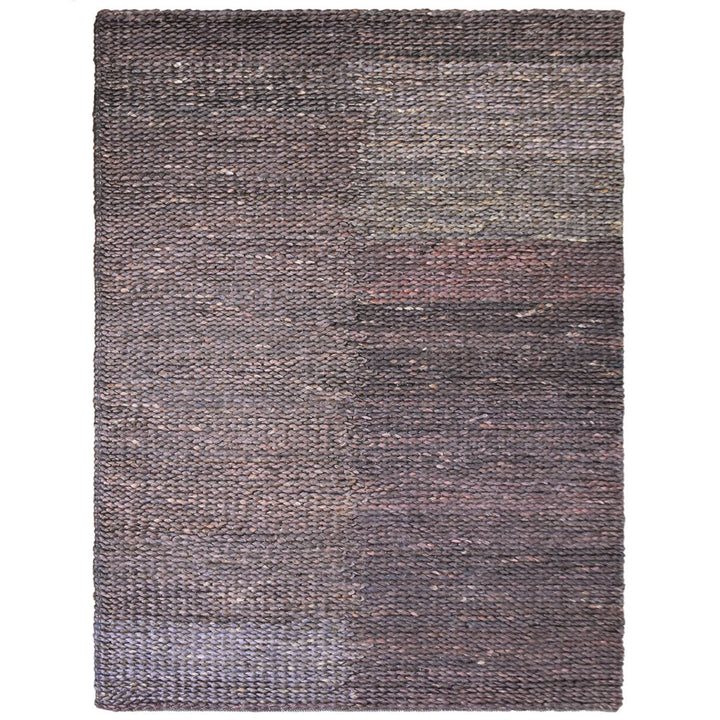 Brownish Charcoal Solid Hand Woven Jute Rug
