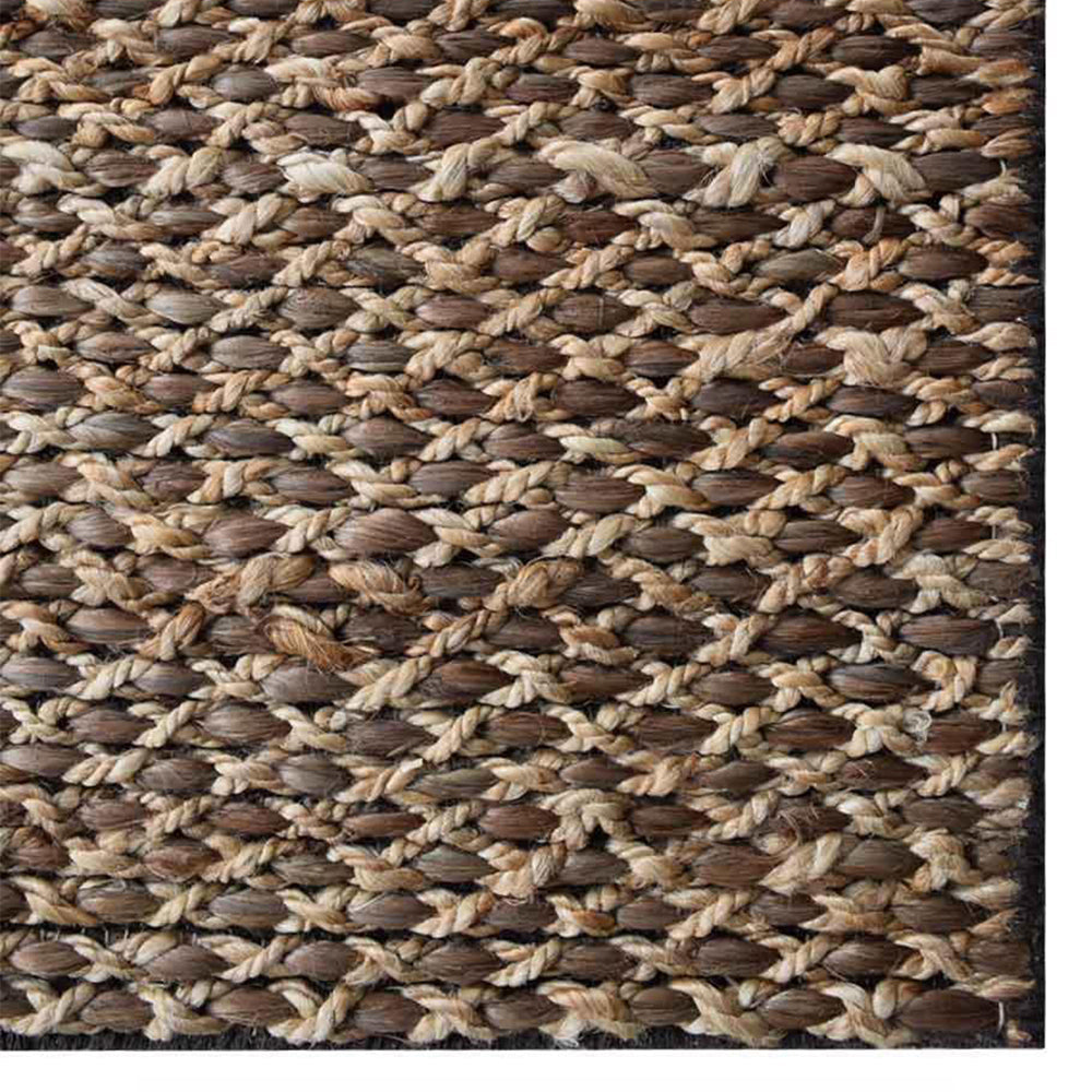 Light Brown Contemporary Hand Woven Jute Rug